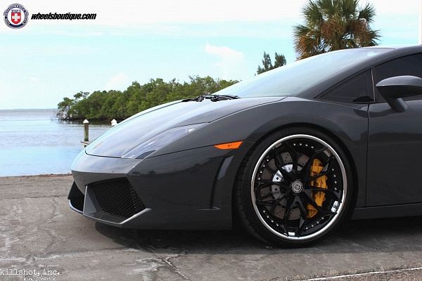 Фото дисков HRE S201 Черный глянец на Lamborghini Gallardo