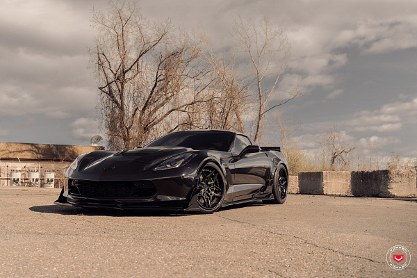 Фото дисков Vossen EVO-4R (3-Piece) Черный сатин на Chevrolet Corvette C7
