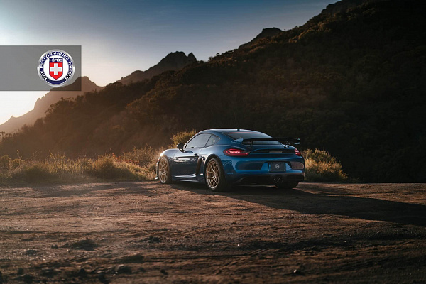 Фото дисков HRE R101 Глянцевое золото на Porsche Cayman II