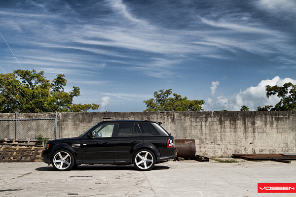 Фото дисков Vossen CV3 Серебро на Range Rover Sport I