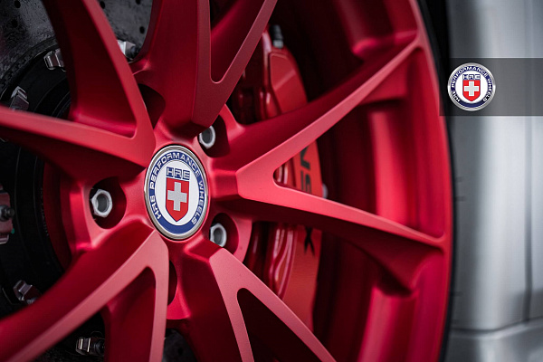 Фото дисков HRE P204 Красный сатин на Acura NSX II