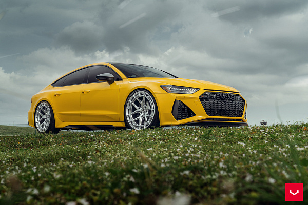 Фото дисков Vossen HFX-1 (5-Lug) Серебро на Audi A/RS 7 (4K)