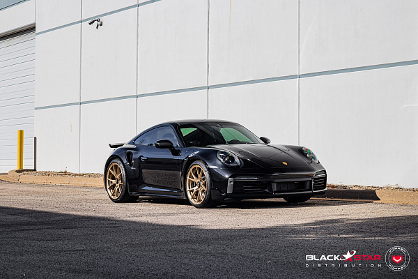 Фото дисков Vossen RS19 Глянцевое золото на Porsche 911 VIII