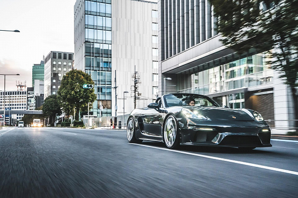 Фото дисков Brixton Forged CM5-R Полированный лак на Porsche Boxster IV
