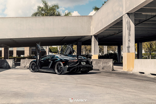 Фото дисков Anrky JDX-316 Черный глянец на Lamborghini Aventador