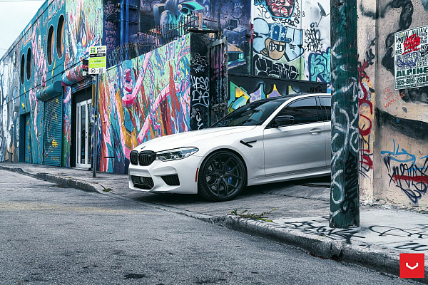 Фото дисков Vossen HF-5 Черный сатин на BMW 5/M5 (G30/F90)