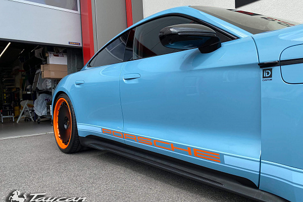 Фото дисков HRE 935 Черный сатин на Porsche Taycan I