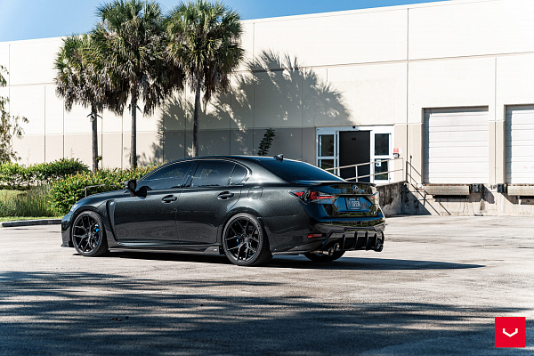 Фото дисков Vossen HF-5 Черный сатин на Lexus GS IV