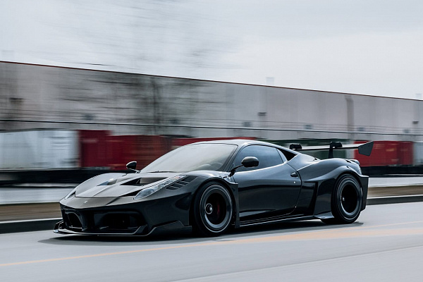 Фото дисков Brixton Forged PF7 Aerotech Черный сатин на Ferrari 458