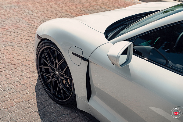 Фото дисков Vossen M-X3 (3-Piece) Черный сатин на Porsche Taycan I
