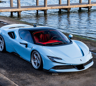 Фото дисков Strasse Wheels F5 Track на Ferrari SF90
