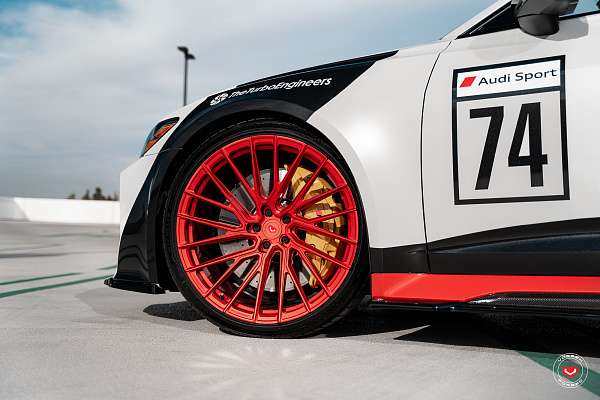 Фото дисков Vossen EVO-6TR Красный сатин на Audi A/RS 6 (C8)