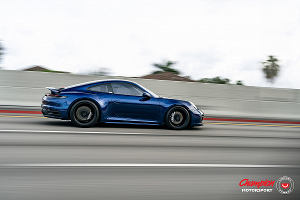 Фото дисков Vossen RS92 Черный сатин на Porsche 911 VIII
