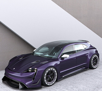 Фото дисков Brixton Forged PF7 Aerotech на Porsche Taycan I