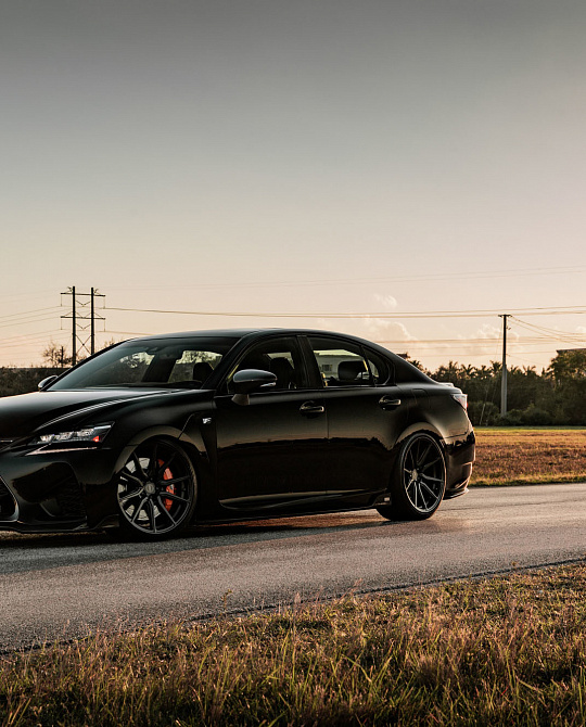 Фото дисков HF-3 Черный сатин на Lexus GS IV