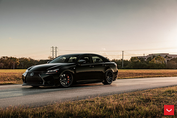 Фото дисков Vossen HF-3 Черный сатин на Lexus GS IV