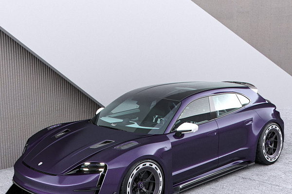Фото дисков Brixton Forged PF7 Aerotech Черный глянец на Porsche Taycan I