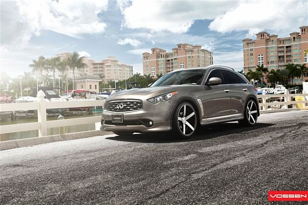 Фото дисков Vossen CV3 Алмазная проточка на Infiniti FX II