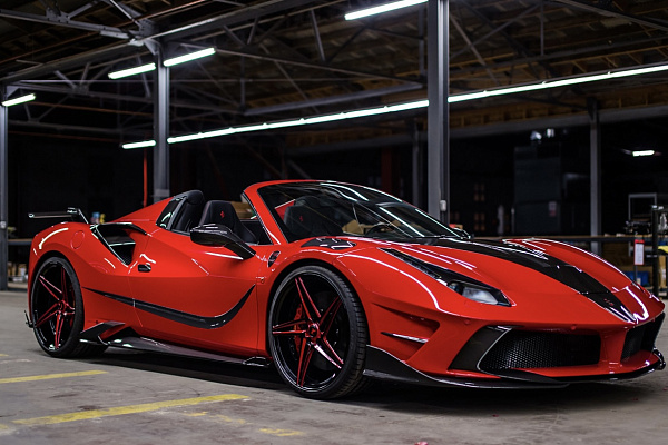 Фото дисков Savini SV71 Красный глянец на Ferrari 488