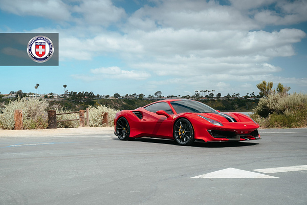 Фото дисков HRE P104SC Черный сатин на Ferrari 488