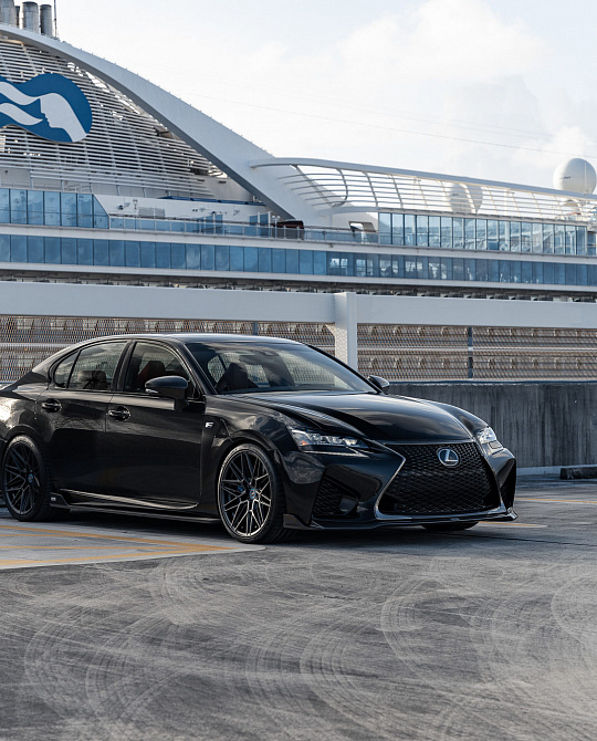 Фото дисков HF-7 Черный сатин на Lexus GS IV
