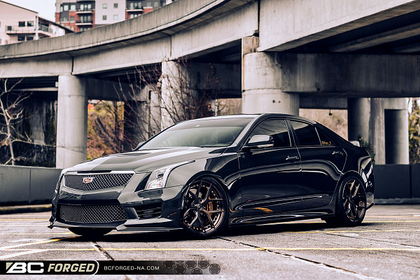 Фото дисков BC Forged HCS21 Глянцевая бронза на Cadillac ATS