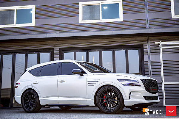Фото дисков Vossen HF-3 Черный сатин на Genesis GV80