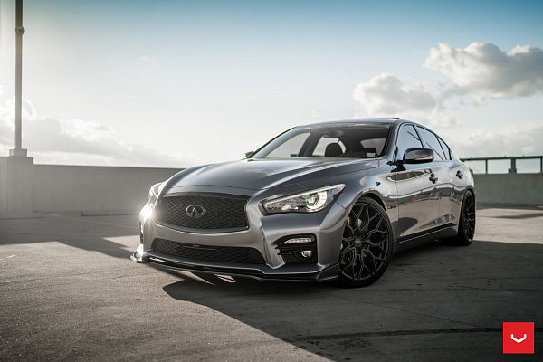 Фото дисков Vossen HF-2 Черный сатин на Infiniti Q50