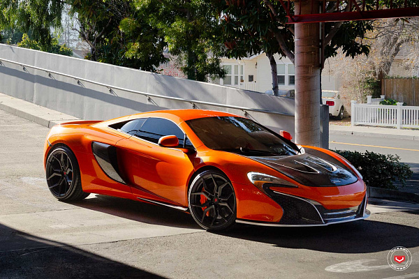 Фото дисков Vossen EVO-3 Черный сатин на McLaren 650S
