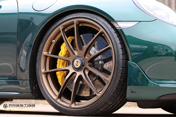 Фото дисков HRE P104 Сатиновая бронза на Porsche 911 VII