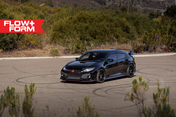 Фото дисков HRE FF04 Черный глянец на Honda Civic Type R FK8