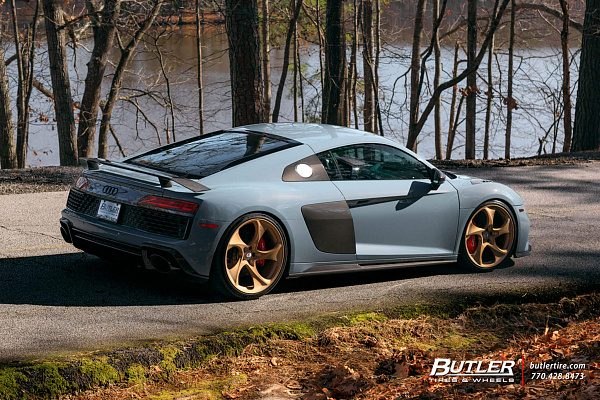Фото дисков HRE 522M Сатиновое темное золото на Audi R8 (4S)