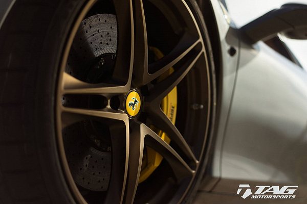 Фото дисков HRE P207 Черный сатин на Ferrari 458
