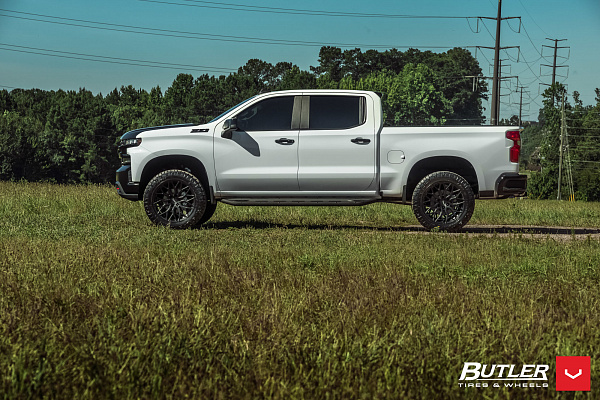 Фото дисков Vossen HF6-3 Черный сатин на Chevrolet Silverado IV