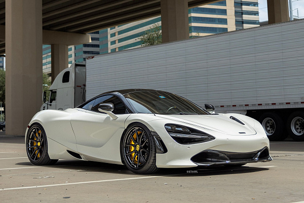 Фото дисков Strasse Wheels SV5 Deep Concave FS Черный сатин на McLaren 720S