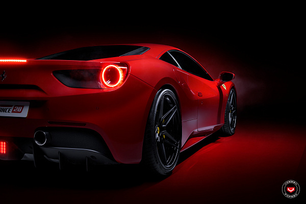Фото дисков Vossen EVO-1 (3-Piece) Черный сатин на Ferrari 488