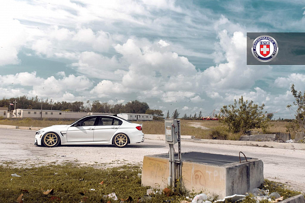 Фото дисков HRE R101 Глянцевое золото на BMW 3/M3 (F3x/F80)