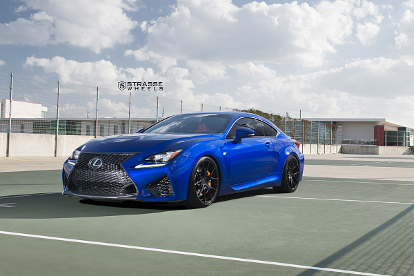 Фото дисков Strasse Wheels SM5R Deep Concave Monoblock Черный глянец на Lexus RC