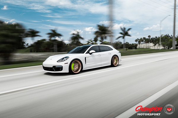 Фото дисков Vossen RS74 Глянцевая медь на Porsche Panamera II
