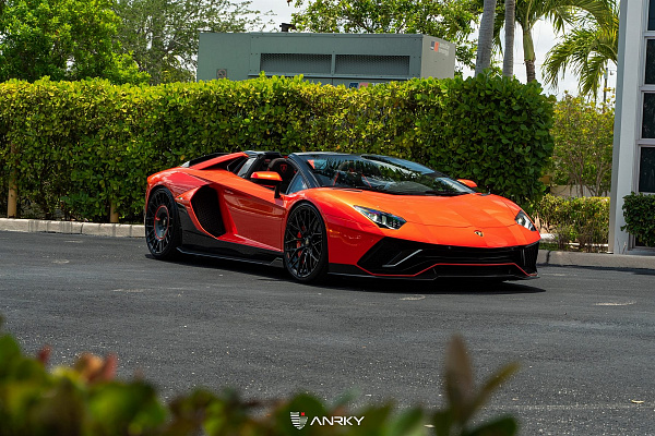 Фото дисков Anrky AN20 Черный глянец на Lamborghini Aventador