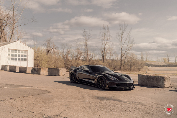 Фото дисков Vossen EVO-4R (3-Piece) Черный сатин на Chevrolet Corvette C7