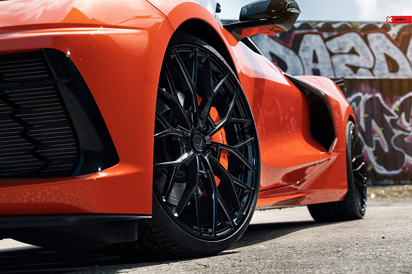 Фото дисков Anrky AN10 Черный глянец на Chevrolet Corvette C8