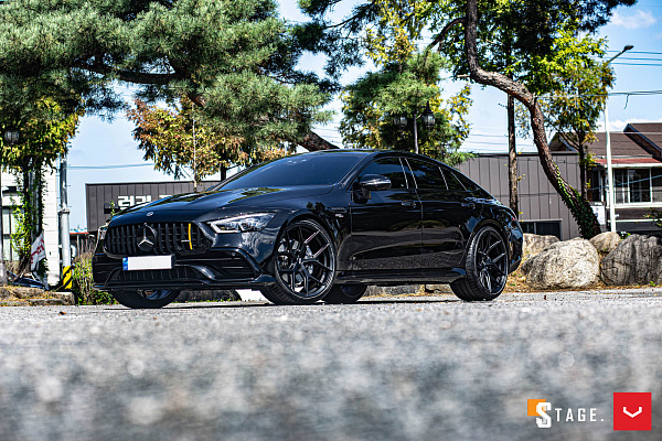 Фото дисков Vossen HF-5 Черный сатин на Mercedes-Benz AMG GT I