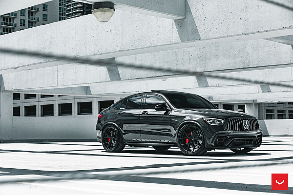 Фото дисков Vossen HF-5 Черный сатин на Mercedes-Benz GLC (X253, C253)