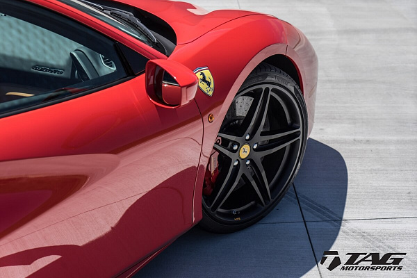 Фото дисков HRE P107 Черный сатин на Ferrari 488