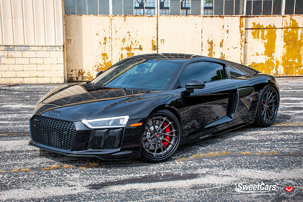 Фото дисков Vossen M-X4T (3-Piece) Глянцевый темный лак на Audi R8 (4S)