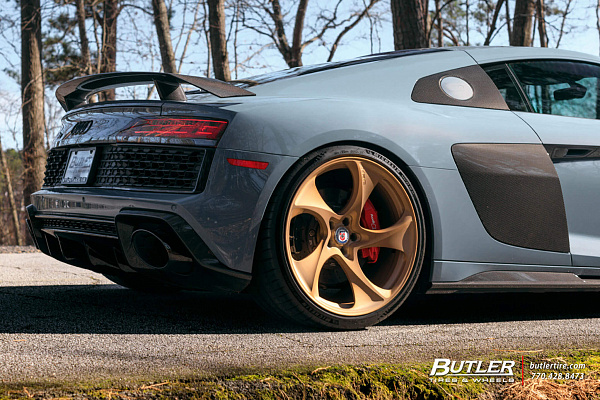 Фото дисков HRE 522M Сатиновое темное золото на Audi R8 (4S)
