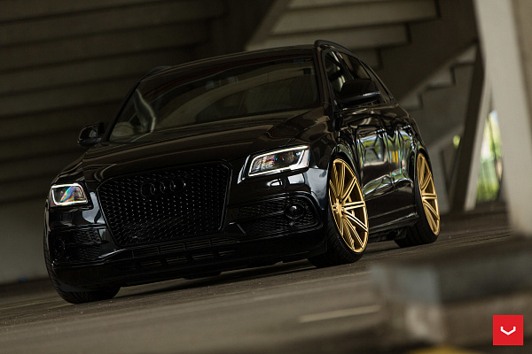 Фото дисков Vossen CV4 Сатиновое золото на Audi Q5 (8R)