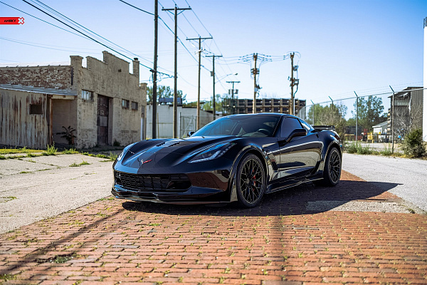 Фото дисков Anrky AN10 Черный сатин на Chevrolet Corvette C8