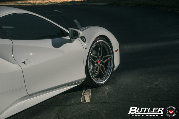 Фото дисков Vossen M-X1 (3-Piece) Сатиновый темный лак на Ferrari 488